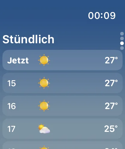 Stündliche Vorhersage